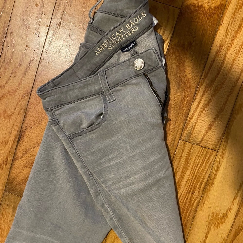 American Eagle Outfitters Women's Charcoal Skinny Jeans